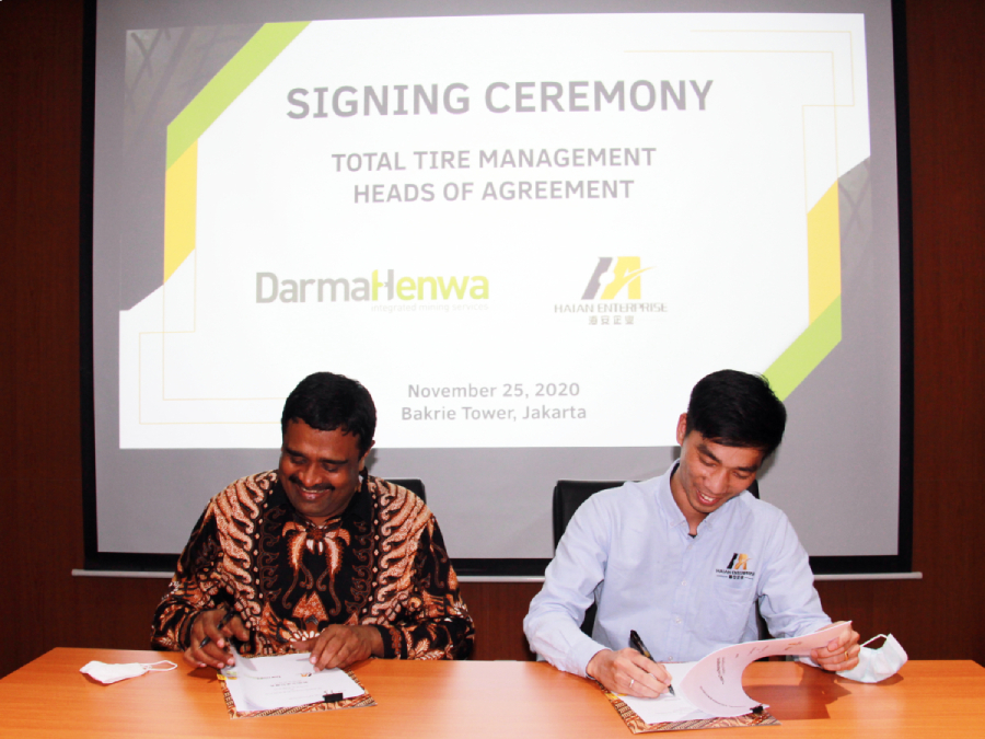 Darma Henwa and Fujian Haian Rubber Sign Strategic Tyre Management Agreement
